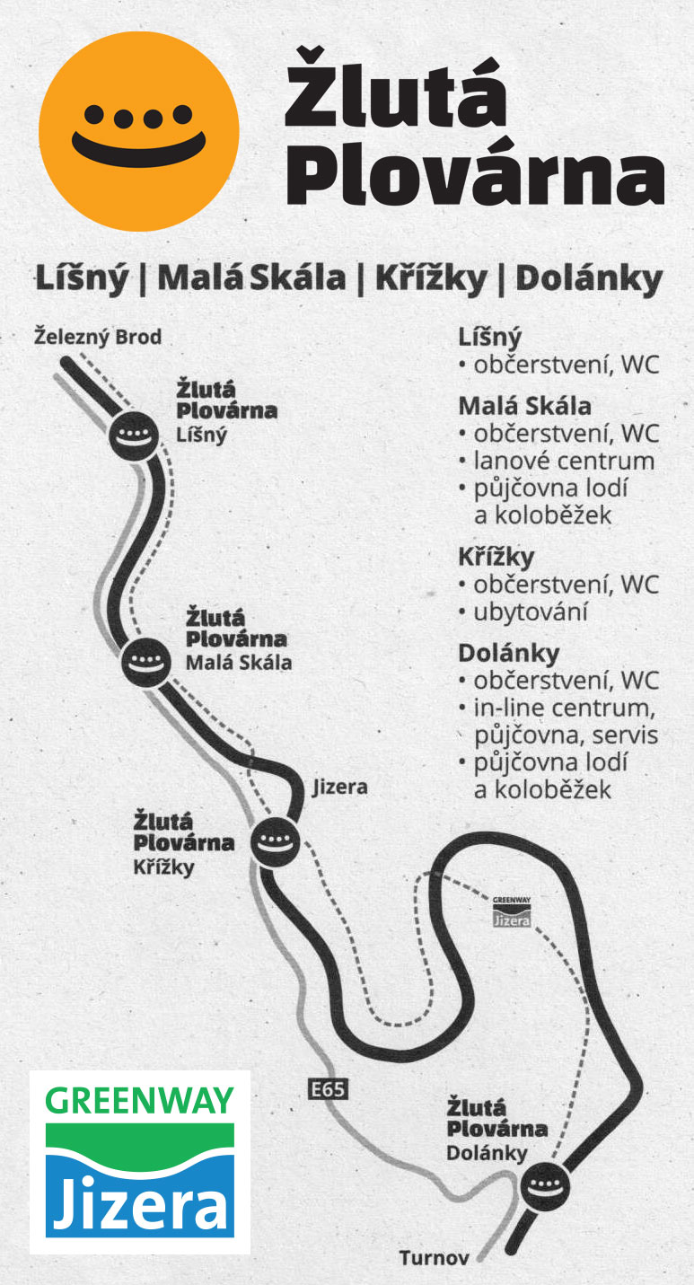 mapka greenway Jizera